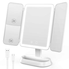 FRANO front view lit mirror showing full-face benefit