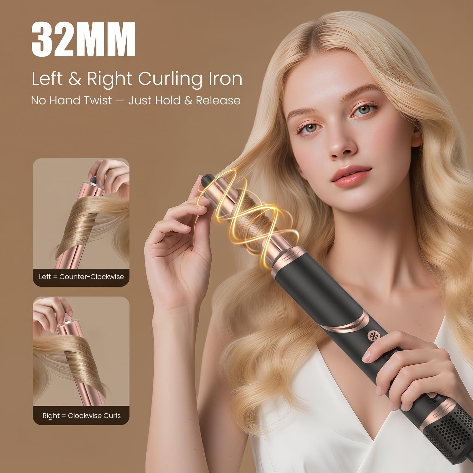 FRANO volumizing brush head creating lift at roots and fuller hair