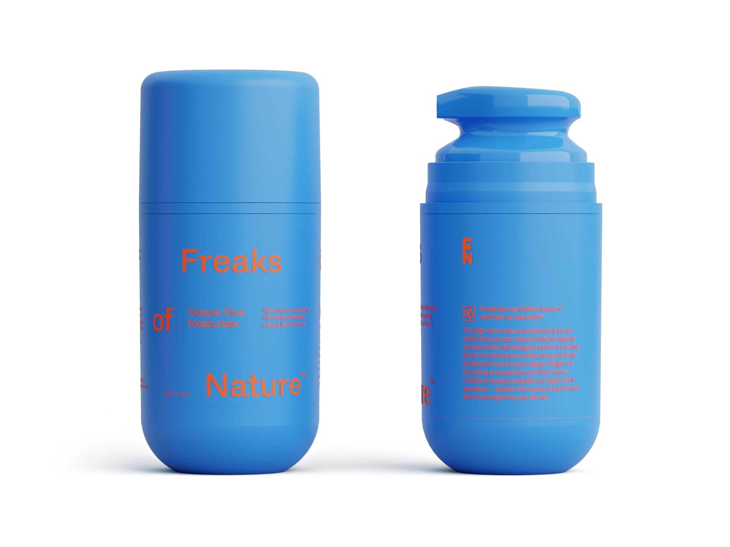 Freaks of Nature front packaging showing jar and brand, highlights travel-ready benefit
