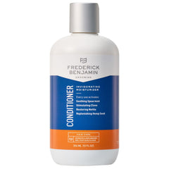 Frederick Benjamin front bottle shot showing clear label and benefit