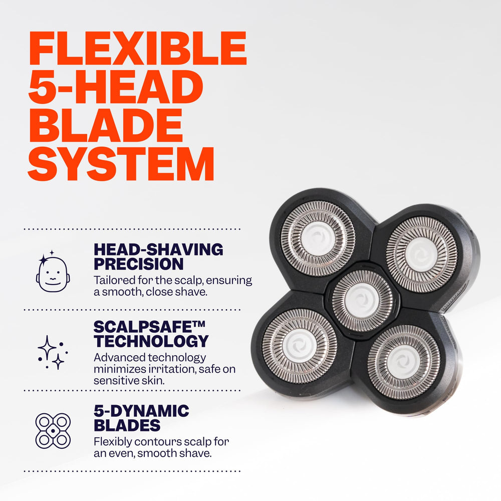 Freebird blade seated in shaver head showing secure fit and smooth performance