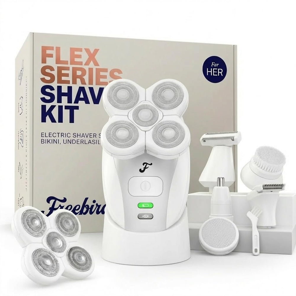 Freebird FlexSeries front view highlighting ergonomic grip and control for comfortable shaving