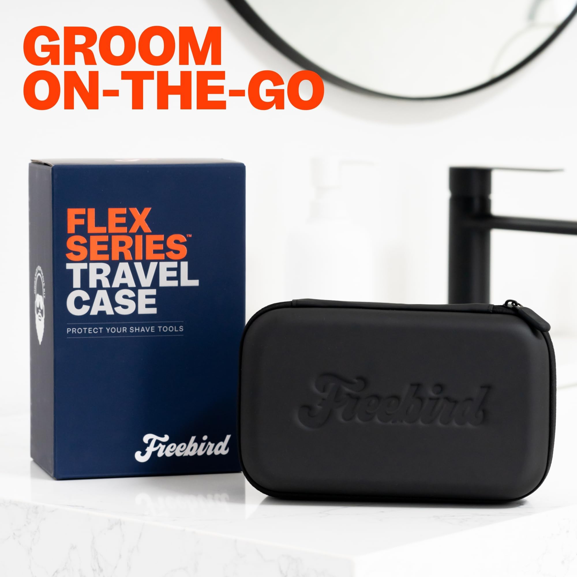 Freebird case held in hand showing compact size for effortless carrying