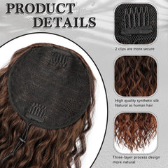 FREEMEIGE curly texture close-up showing soft synthetic fibers and natural appearance