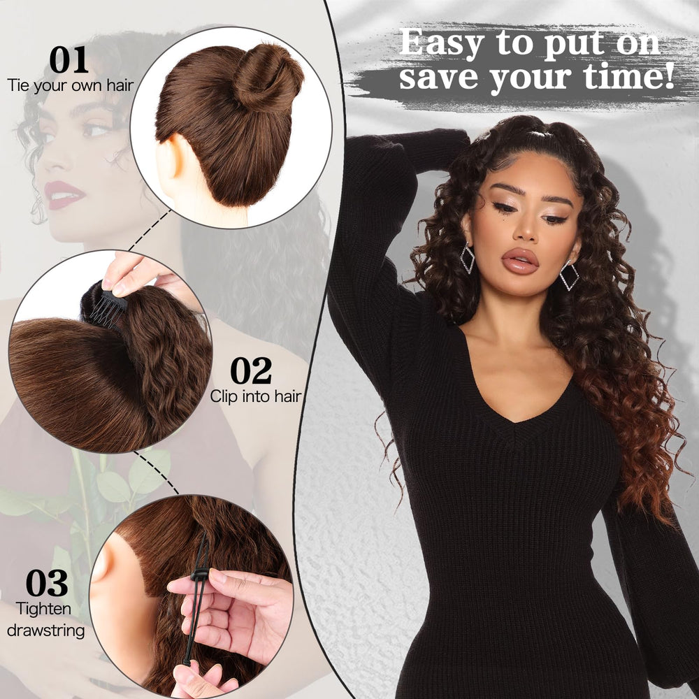 FREEMEIGE styled evening look showcasing polished curly ponytail for special occasions