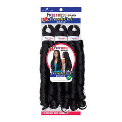 FREETRESS BRAIDS front pack display showing five bundles and label benefits