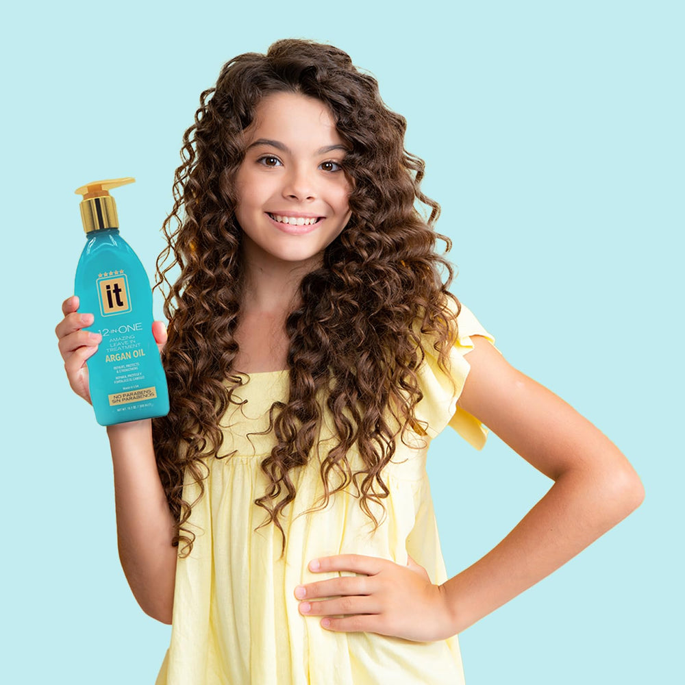 Freeze It in-use on long hair demonstrating frizz control and shine
