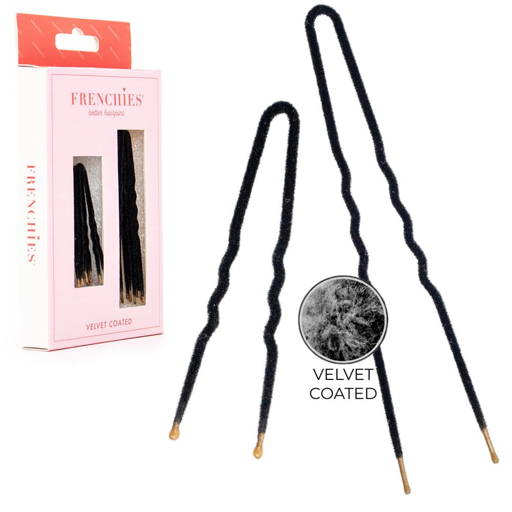 Frenchies front packaging showing black velvet pins and count