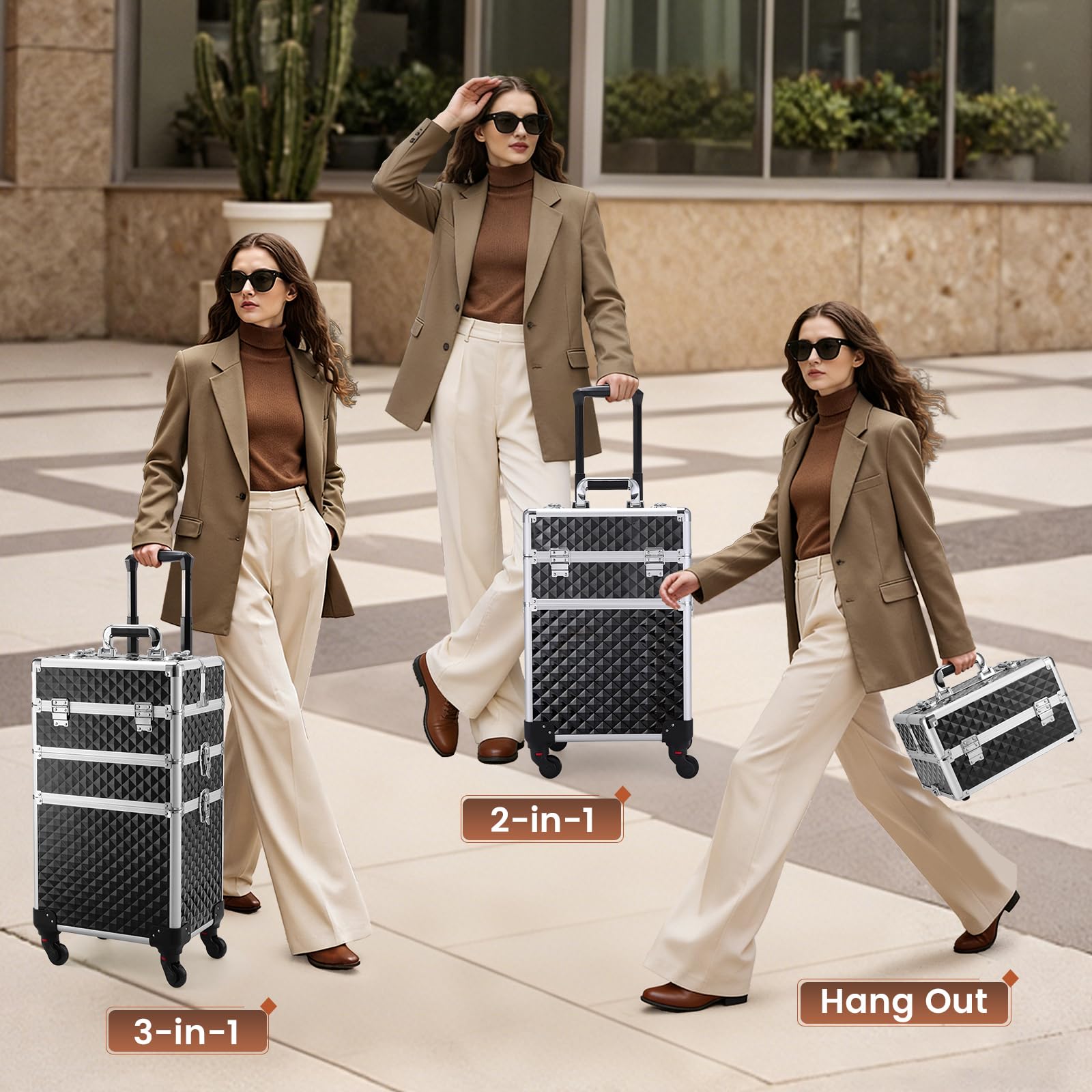 FRENESSA reinforced aluminum frame and corner protecting contents