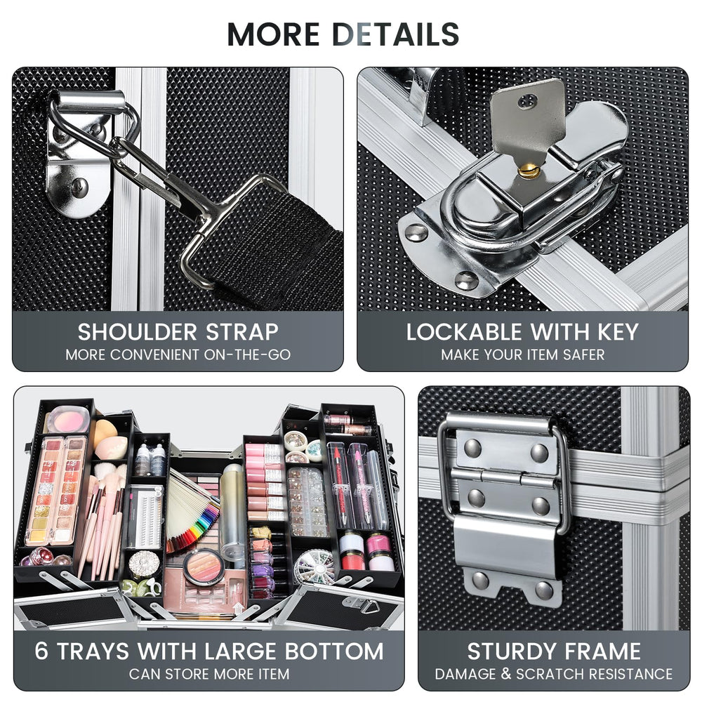 FRENESSA roomy bottom compartment holding palettes and bottles for flexible storage