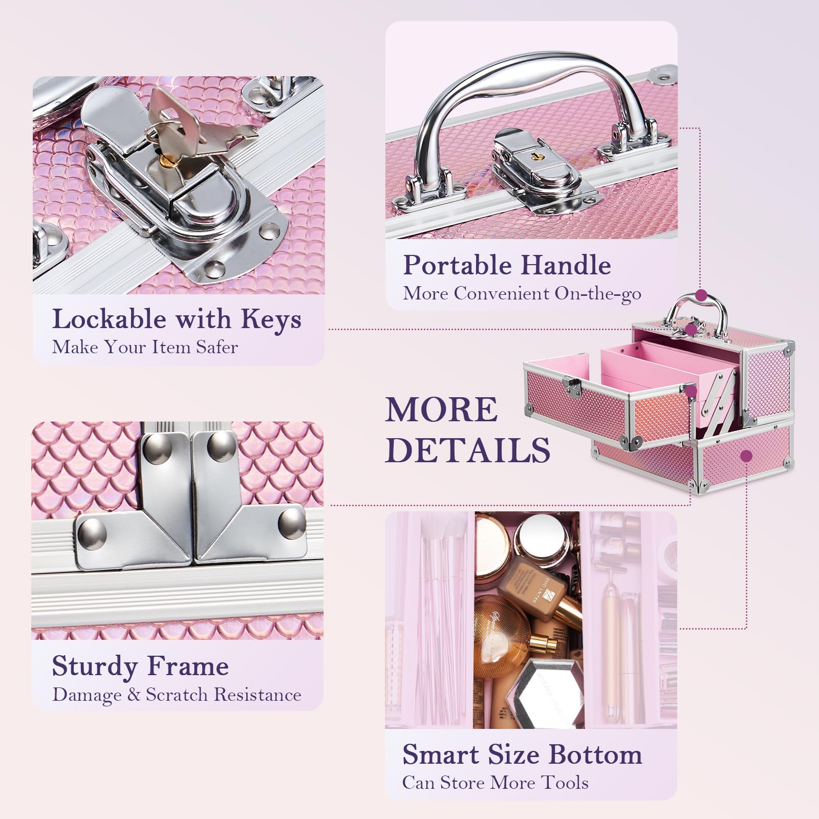 FRENESSA lock and metal hardware showing secure lockable privacy feature