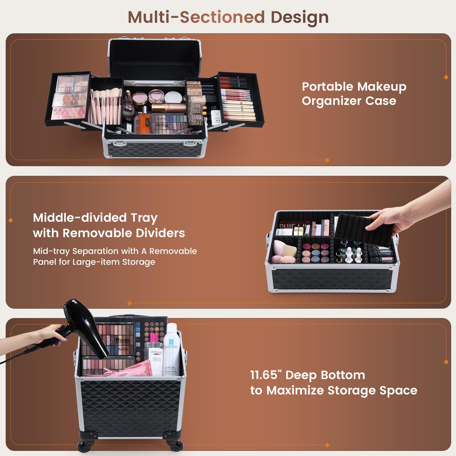 FRENESSA top compartment detached for quick gigs and lightweight carry