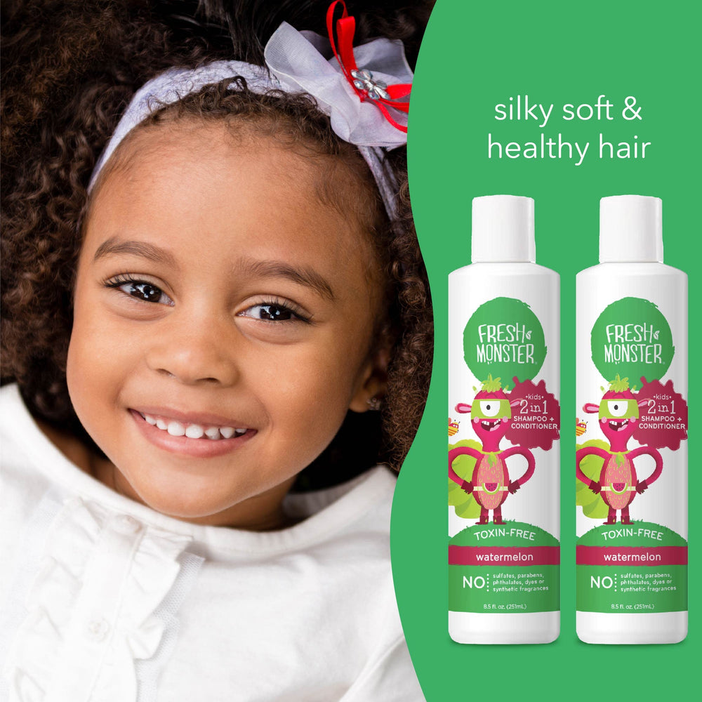 Fresh Monster creamy texture dollop illustrating conditioning feel and easy detangling benefits