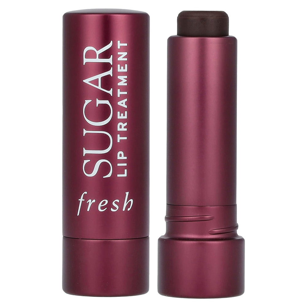 Fresh sugar lip treatment plum front tube showing packaging and shade benefit