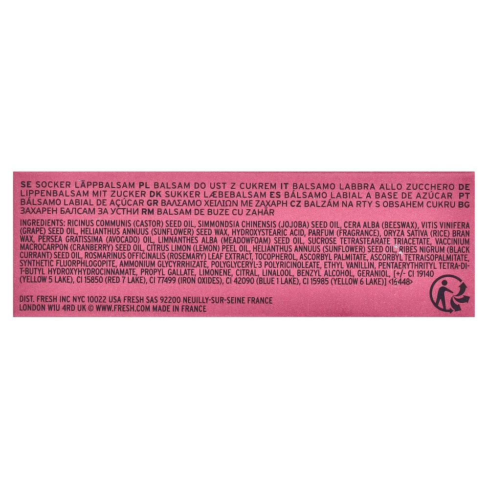 Fresh sugar lip treatment plum texture closeup highlighting creamy hydration