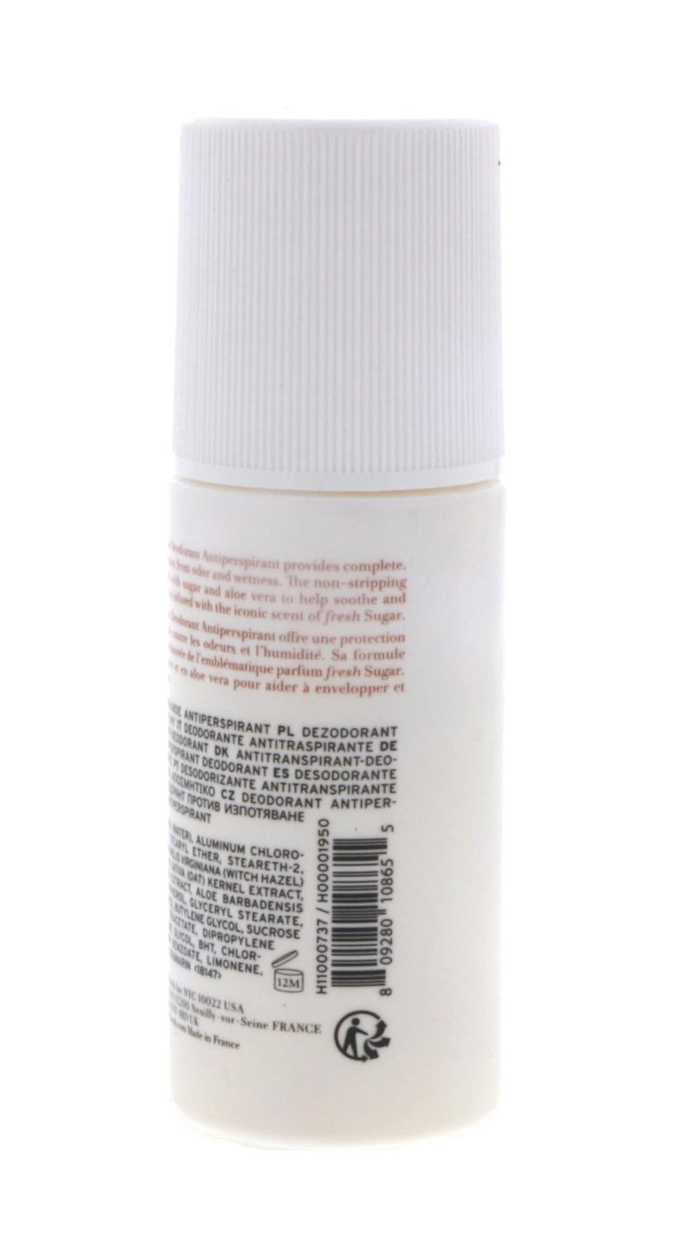 Fresh Sugar roll-on being applied underarm illustrating quick absorption and odor control benefit