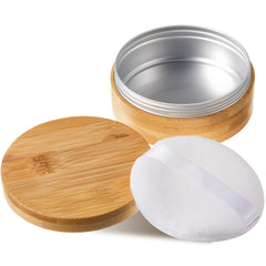 Frienda bamboo container front view showing compact design and natural finish for elegant storage