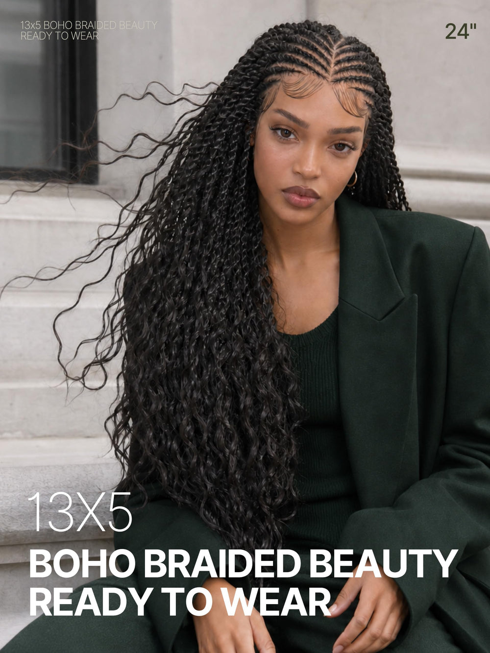 Frodio braided crown detail highlighting cornrow twists and long-lasting structure