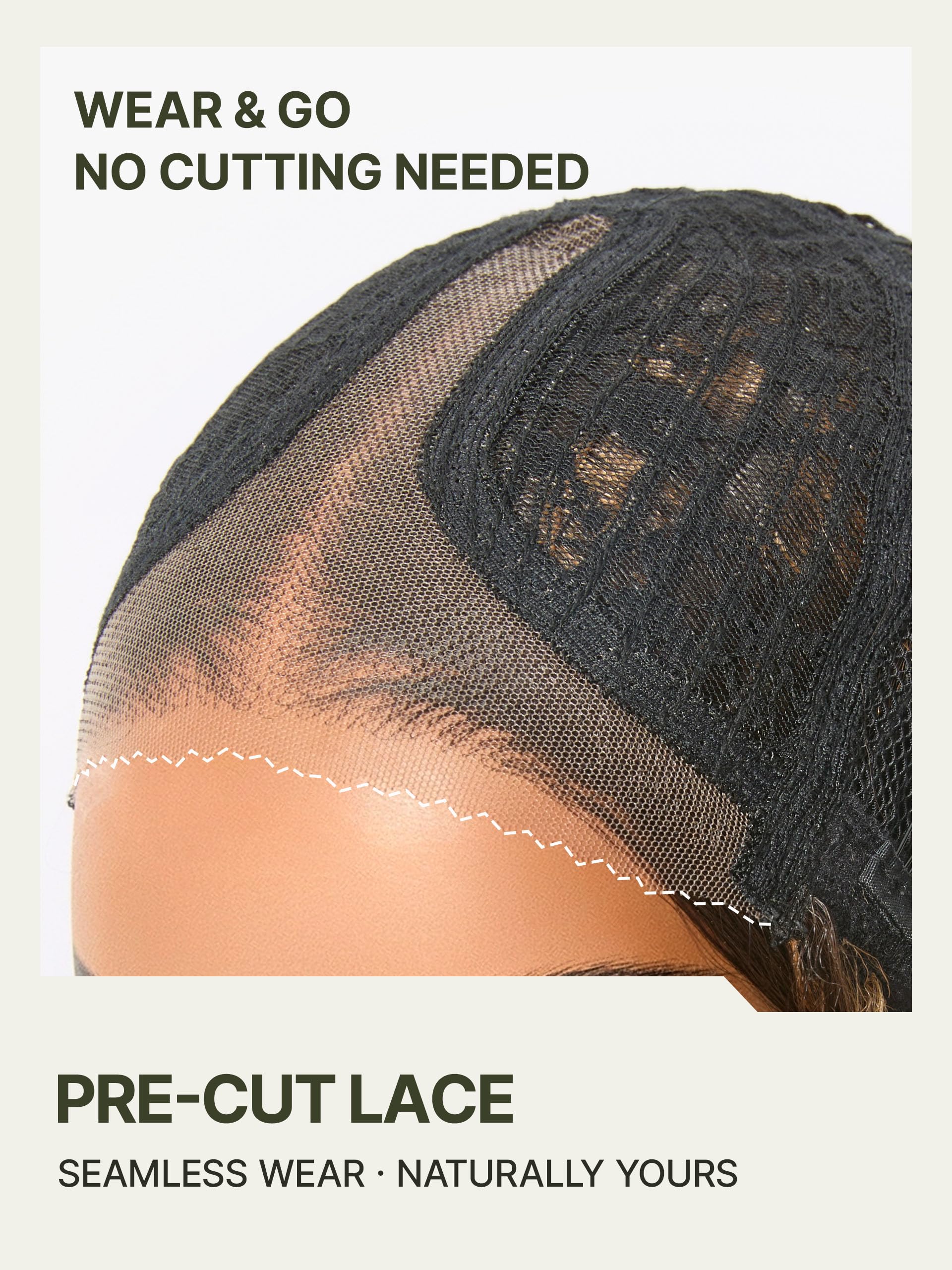 Frodio interior cap with combs and adjustable straps for secure fit benefit