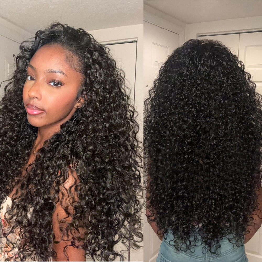 Frodio front view showing full curly volume and natural finish