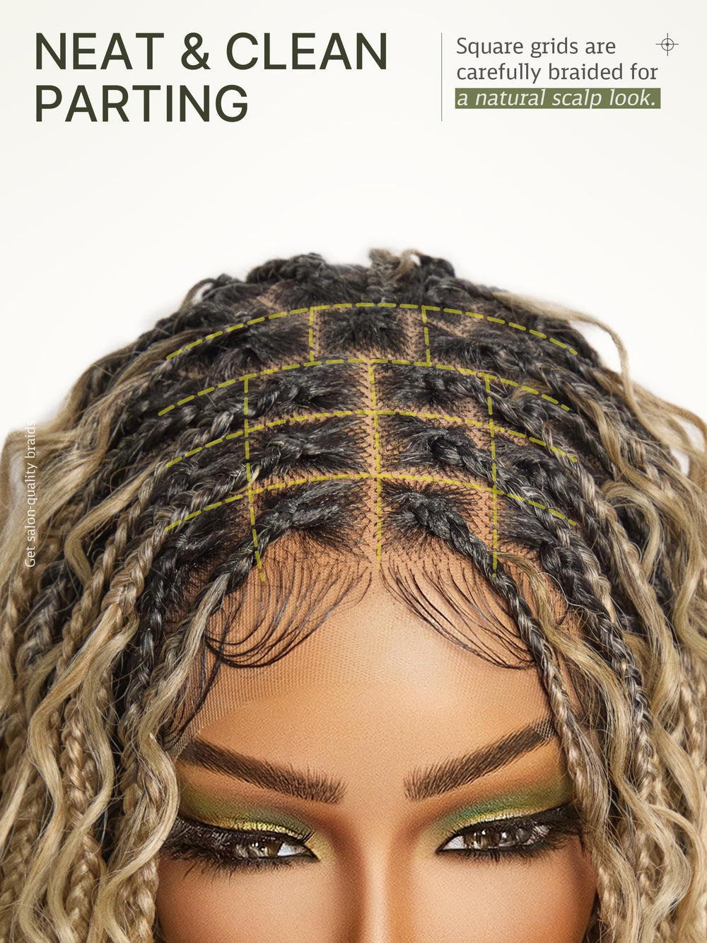 Frodio side profile displaying blonde ombre color blend and volume