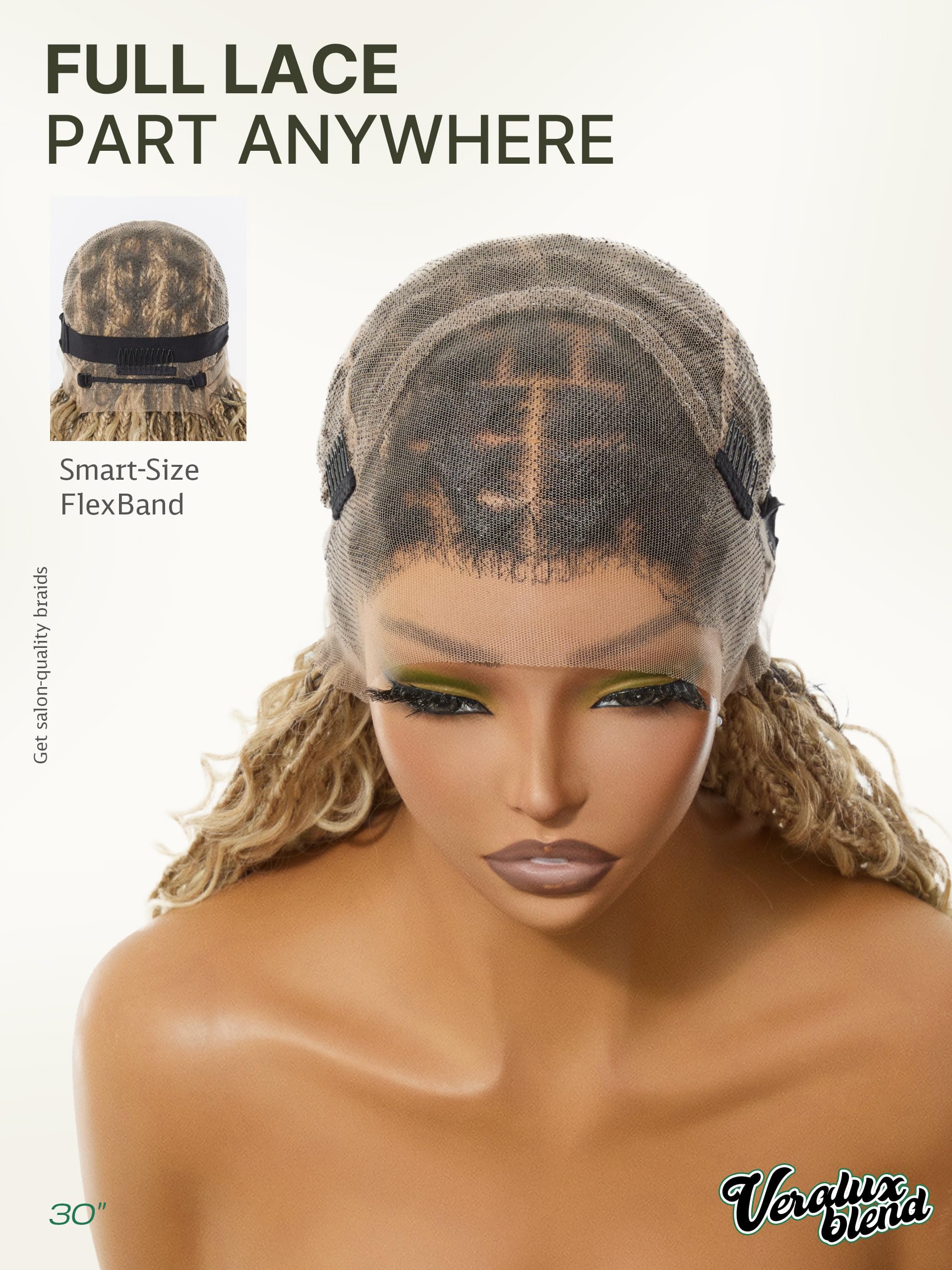 Frodio top parting showing natural scalp finish and versatile styling