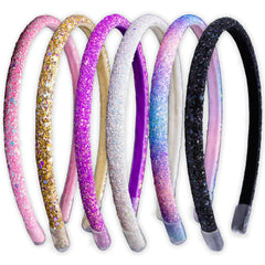 FROG SAC front pack showing six glitter headbands and color variety for gift-ready appeal
