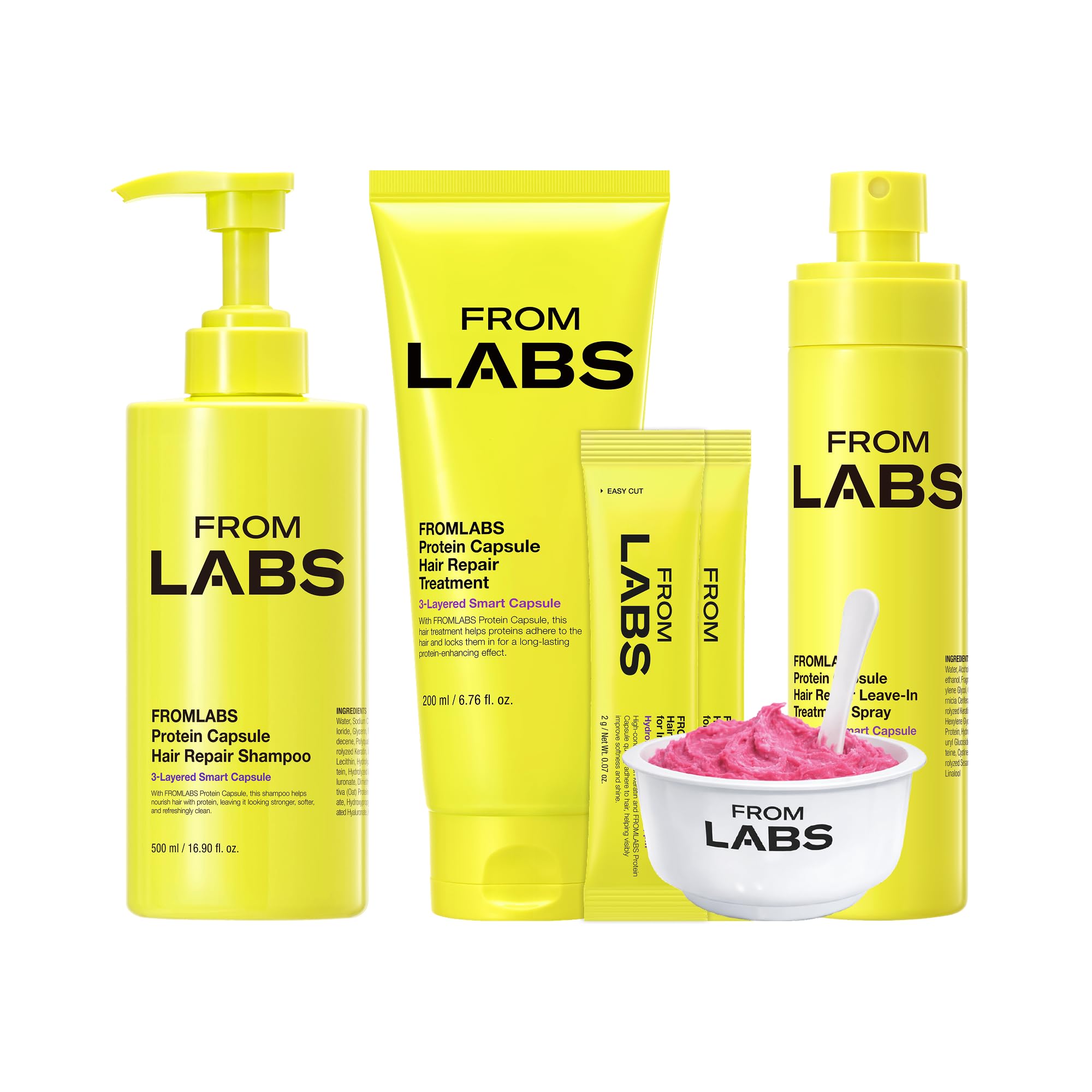 FROMLABS set front packaging showing complete four-piece routine benefits