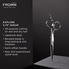 Fromm Explore close-up of microserrated teeth ensuring even thinning and smoother blends