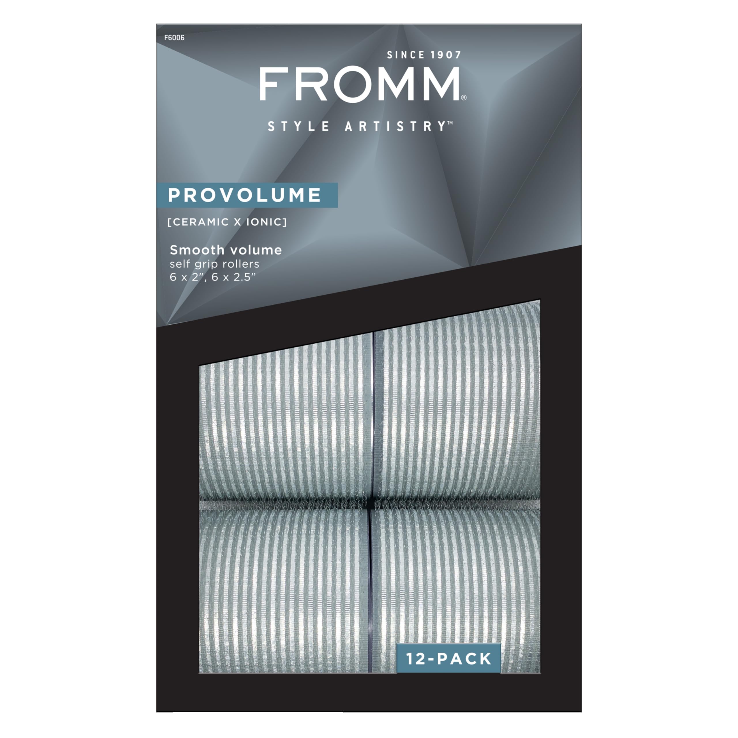 Fromm finished bouncy waves created with rollers for salon-style volume