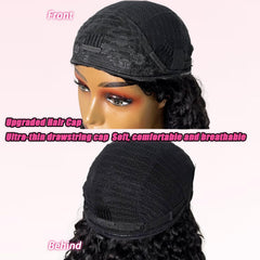Fronbanis inside cap showing drawstring and combs for secure fit