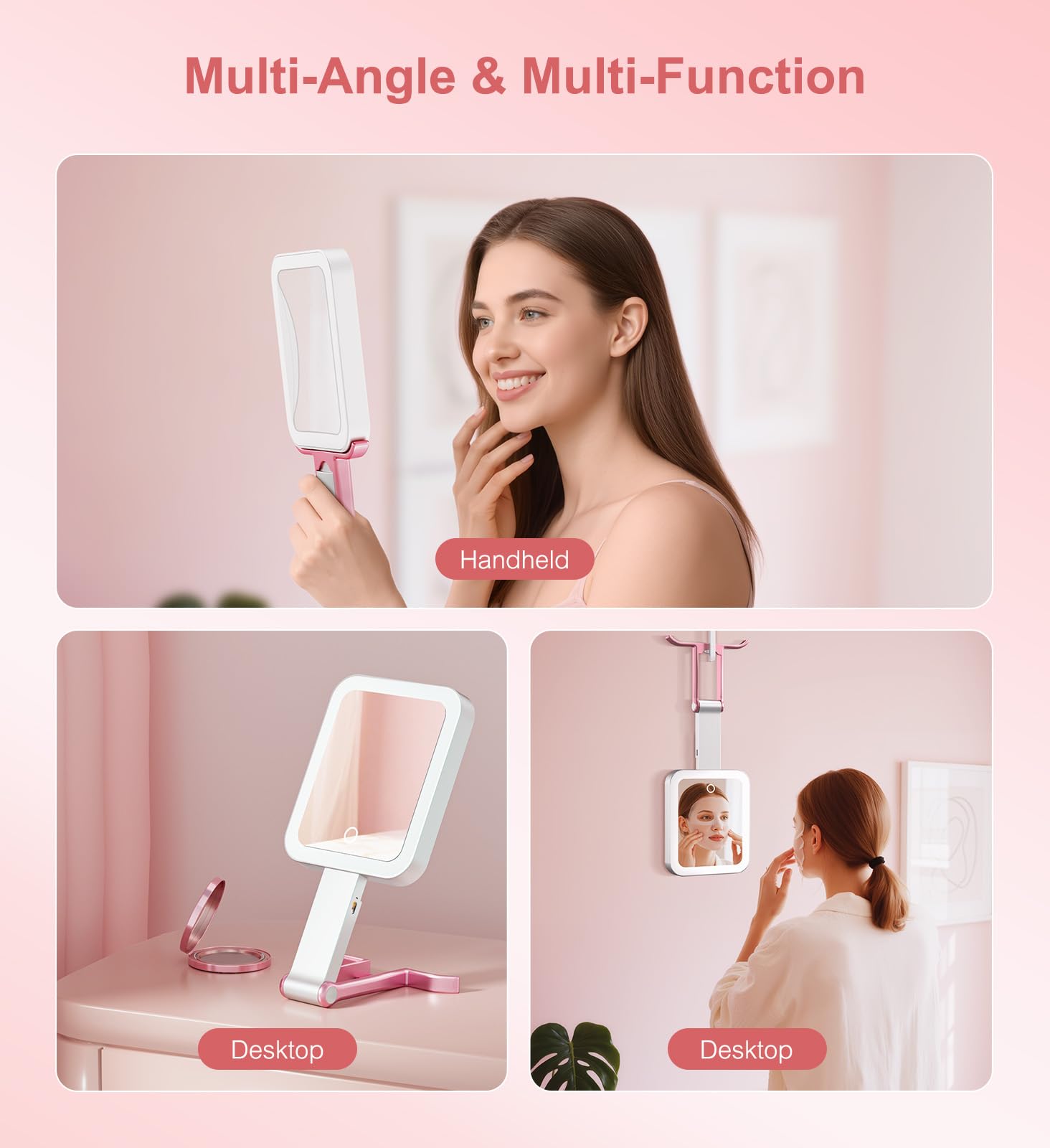 Fshyos mirror on hotel bathroom counter for on-the-go touch-ups benefit