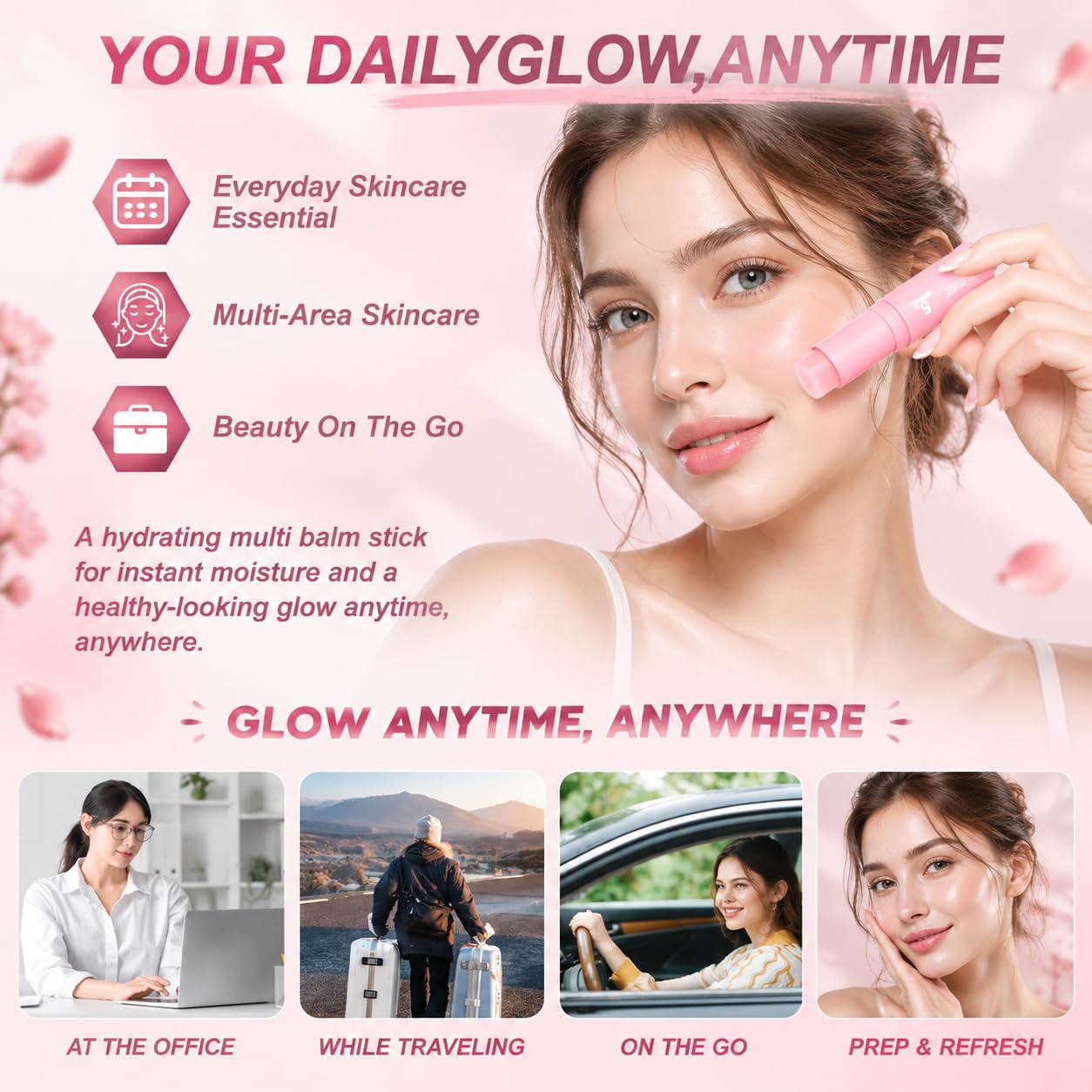 FSLRU applying balm under eye to hydrate and reduce crepiness