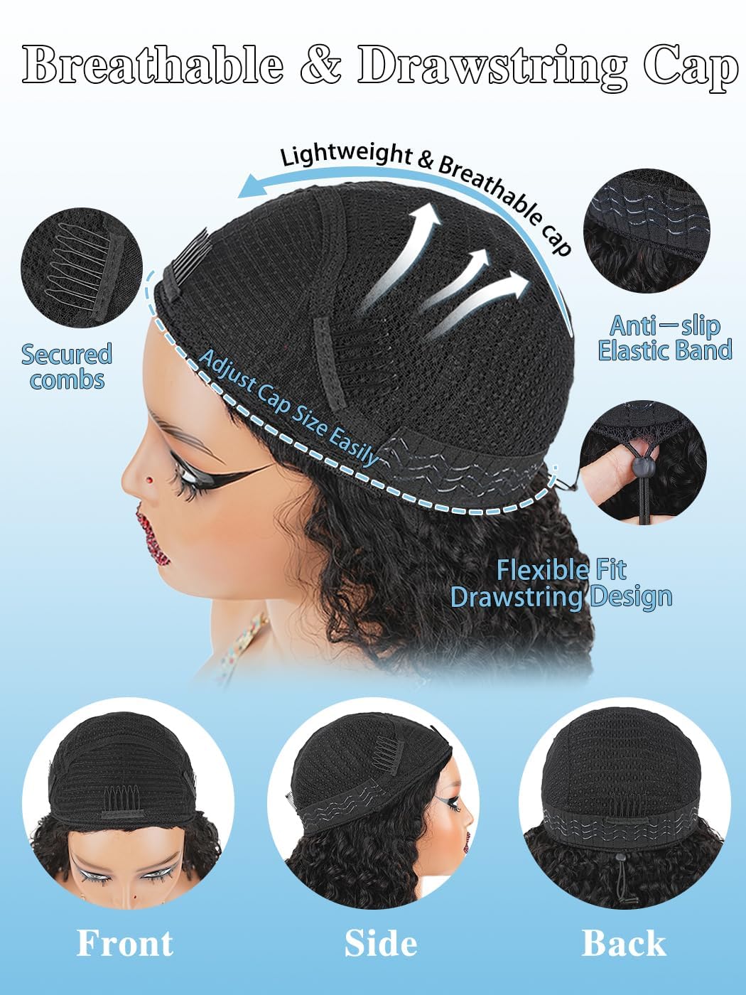 Fuduete back view highlighting curl density and full ends benefit