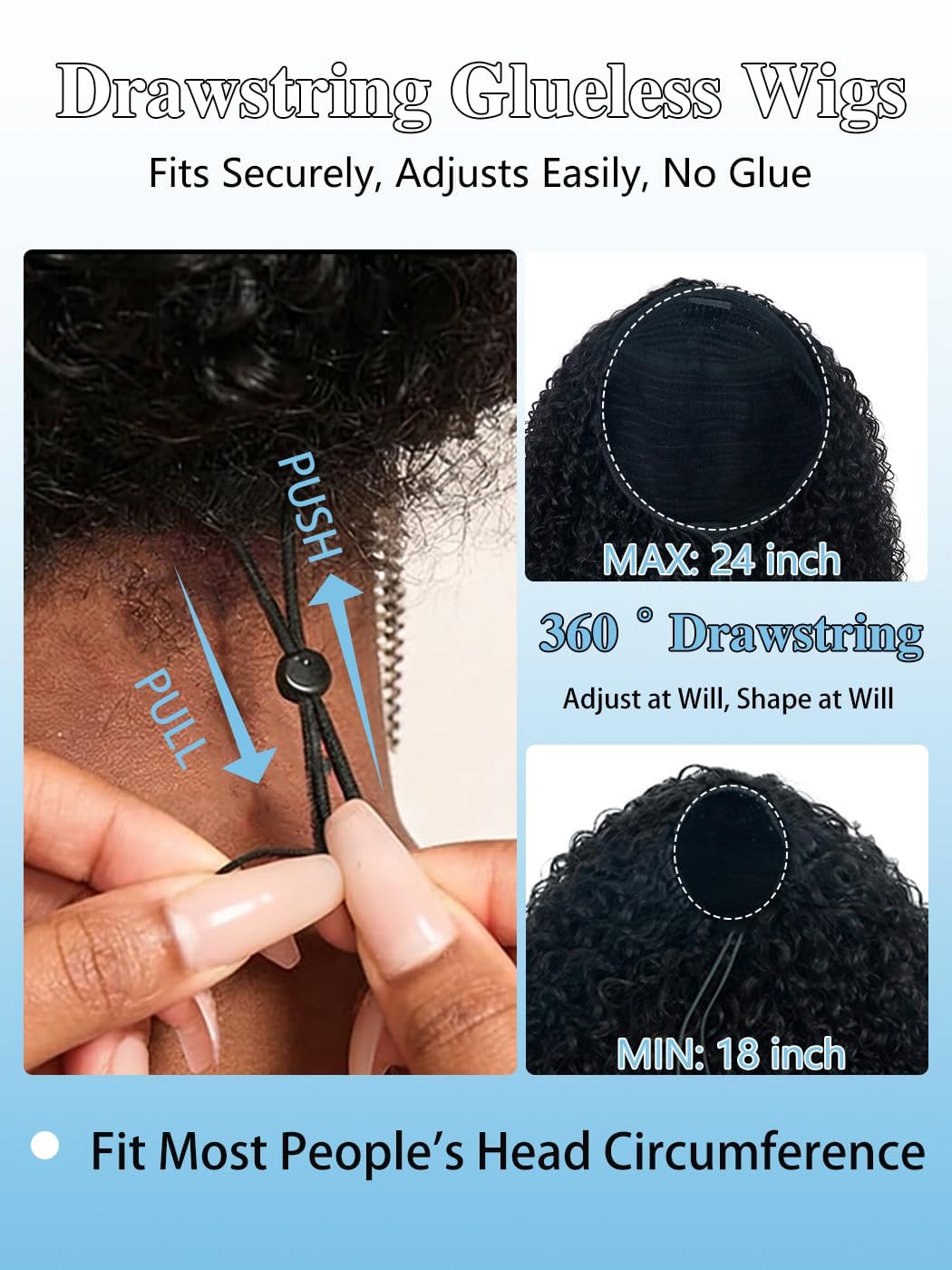 Fuduete label and hair ends close detail showing virgin human hair quality benefit