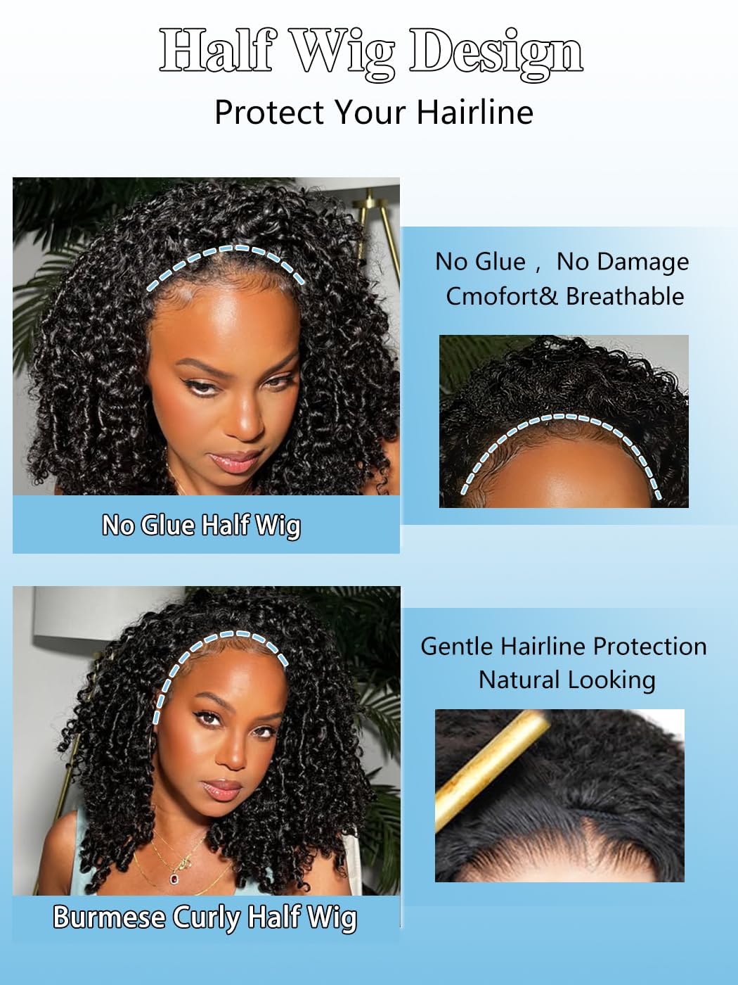 Fuduete styled into high ponytail showing versatility and strong clip hold benefit