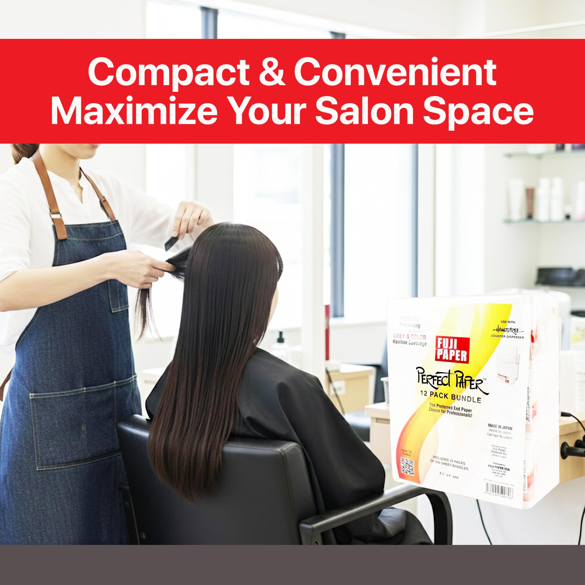FUJI stylist working on client showcasing time-saving use