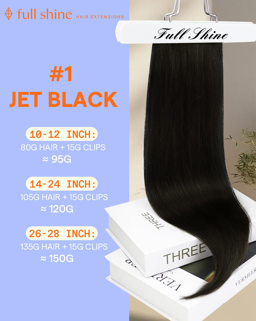 Full Shine close-up of Remy weft texture demonstrating smooth tangle-free strands