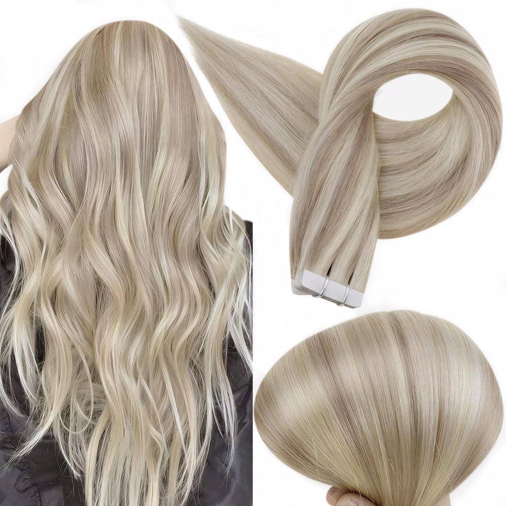 Full Shine front packaging showing 18" 18/613 Blonde and natural finish benefit