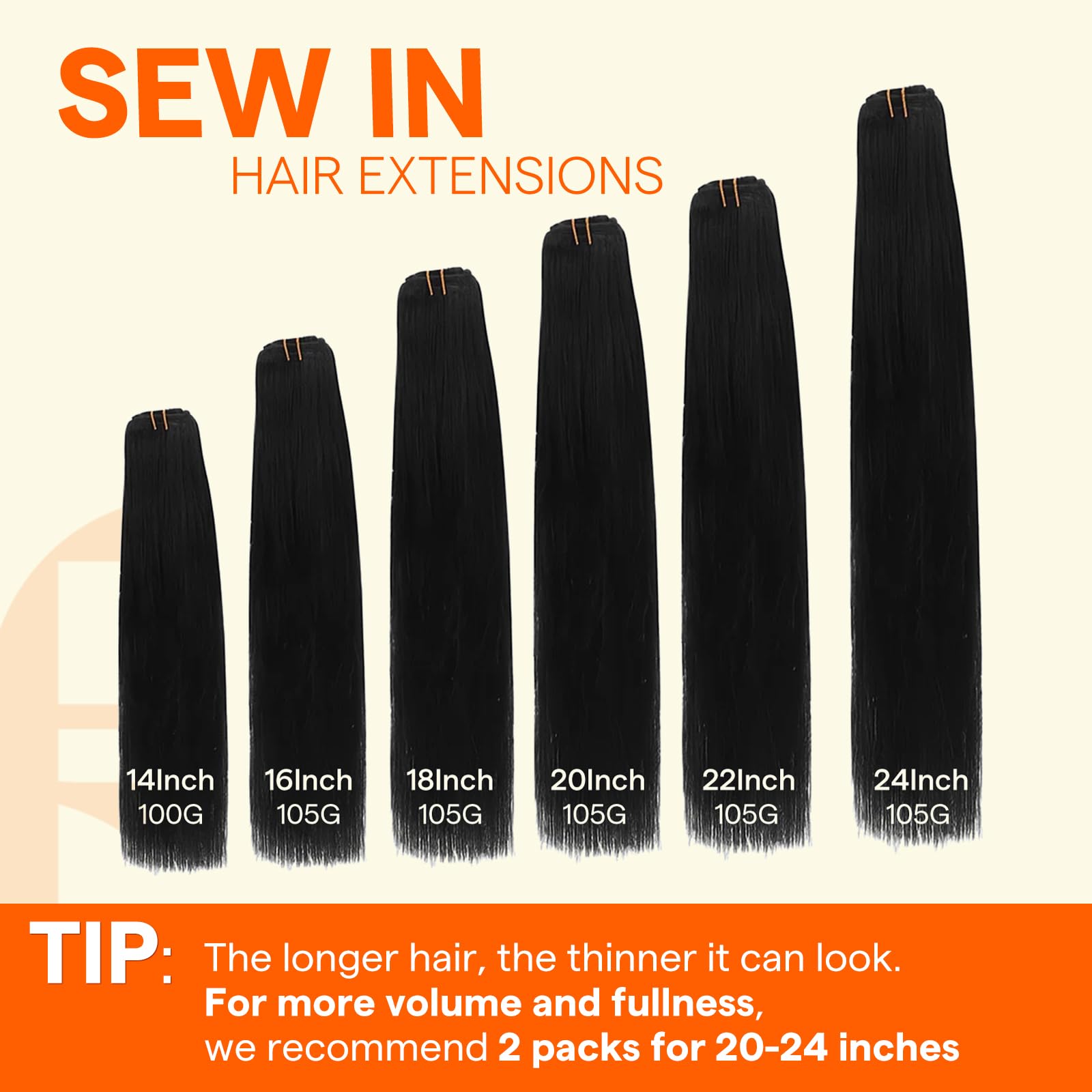 Full Shine styled with flat iron showing heat-styling versatility and smooth finish