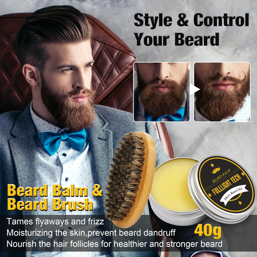 FULLLIGHT TECH comb and blunt-tip scissors arranged for precise styling and trimming benefit