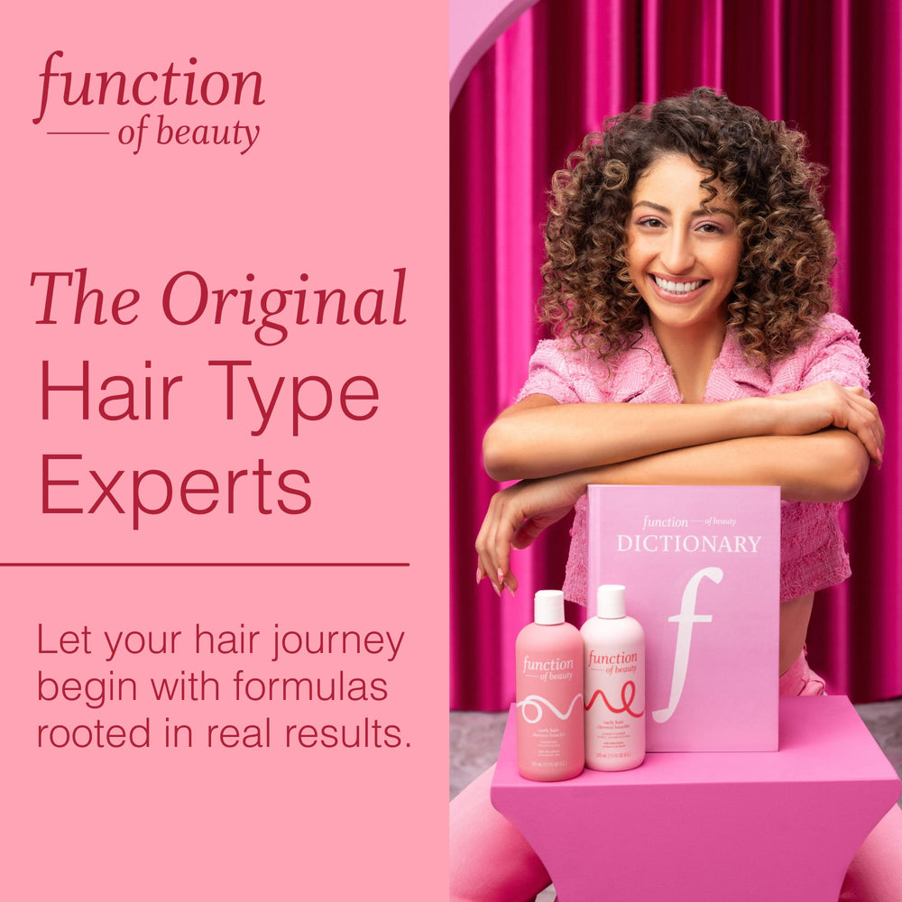 Function of Beauty back-panel label showing ingredient highlights and usage guidance