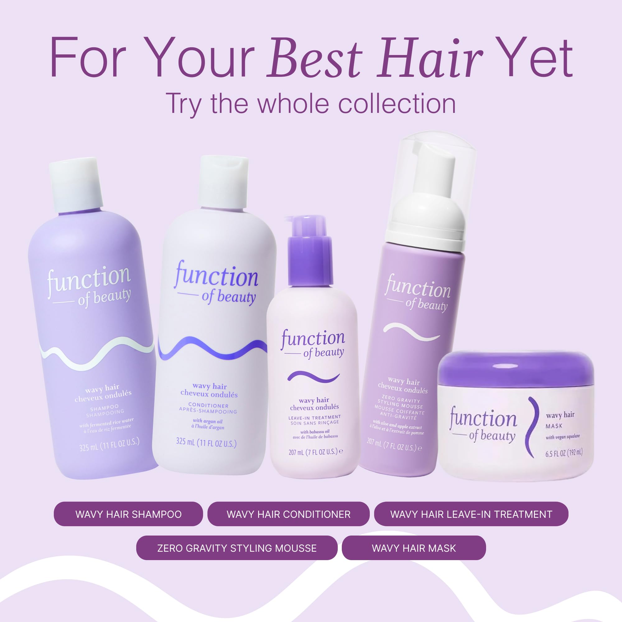 Function of Beauty bottles in shower lifestyle scene for effortless styling benefit