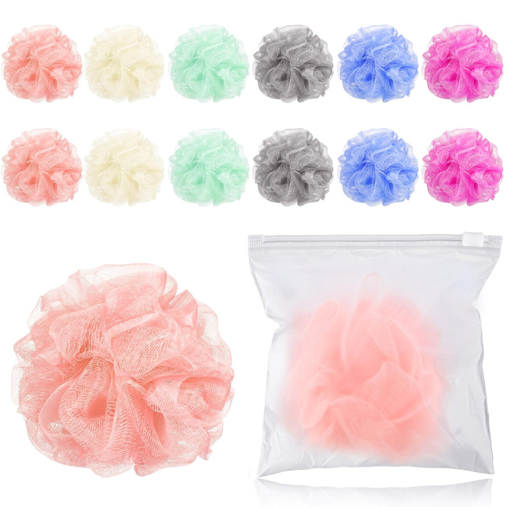 Funnymoom front packaging showing colorful travel loofahs and resealable bags for organized travel