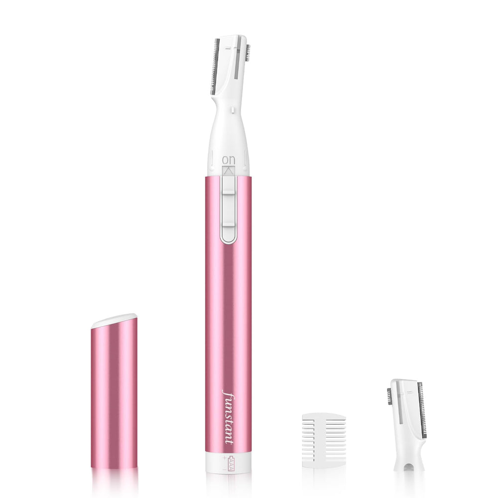 Funstant front view showing trimmer and compact benefits