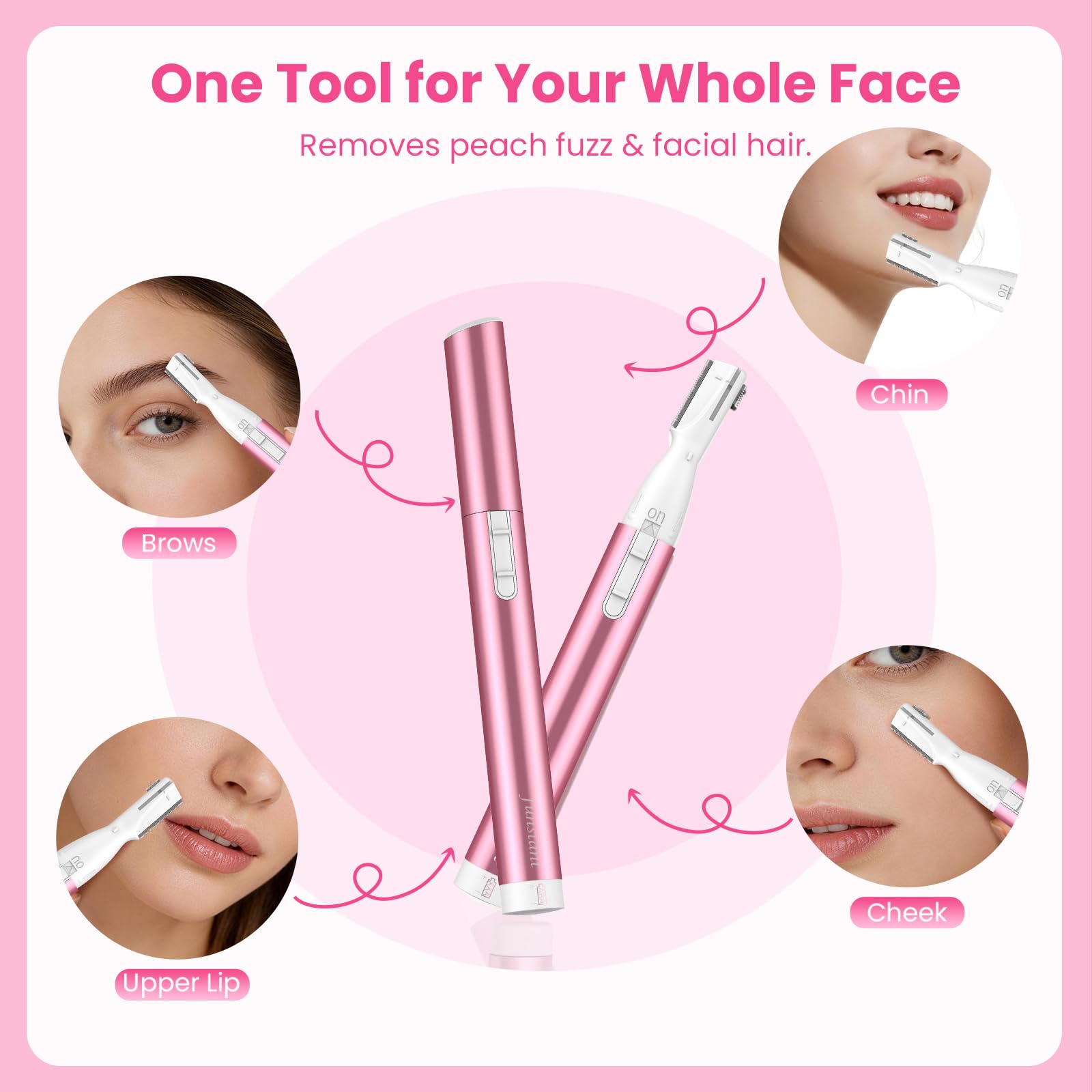 Funstant trimming upper-lip hair delivering painless touch-up