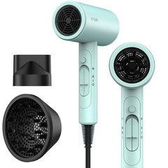 FUNTIN front view of blue dryer highlighting compact professional design and fast drying