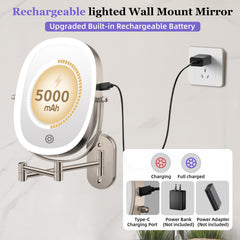 FUNTOUCH close-up of 30X magnifier for precision makeup and eyebrow detail