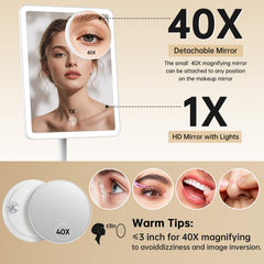 FUNTOUCH detachable 40X magnifier detail for precise grooming benefit