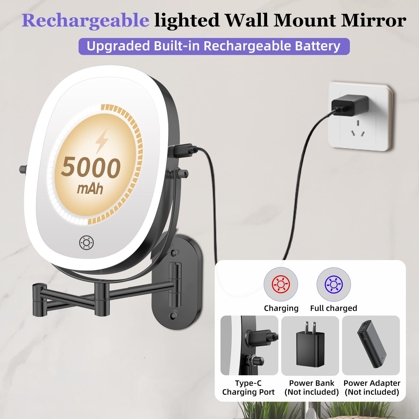 FUNTOUCH close-up of 30X magnifying surface for precise makeup benefit
